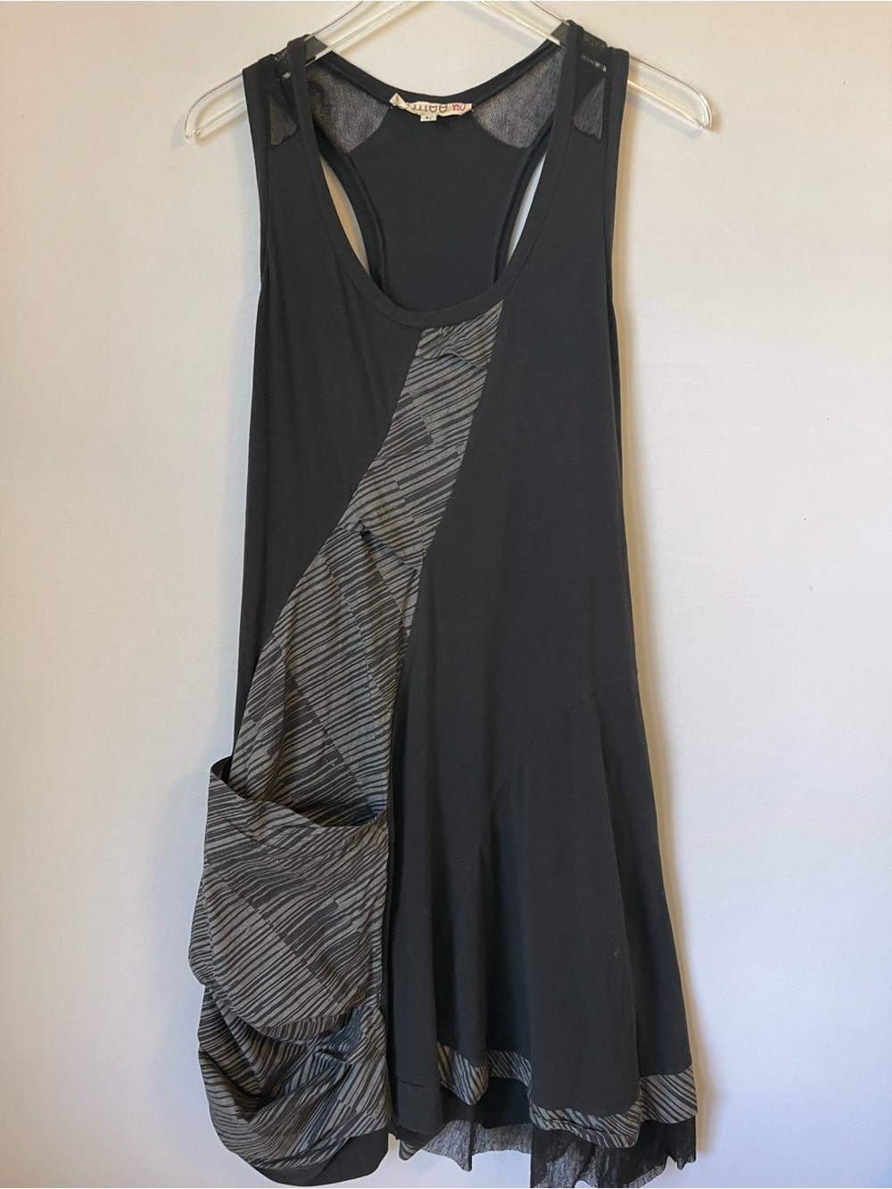 Aimee G Designs asymmetric knit Tank dress L